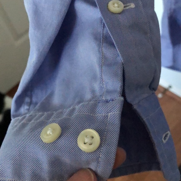 Ralph Lauren Custom Fit Blue Long Sleeve Button Down Shirt - Picture 3 of 7